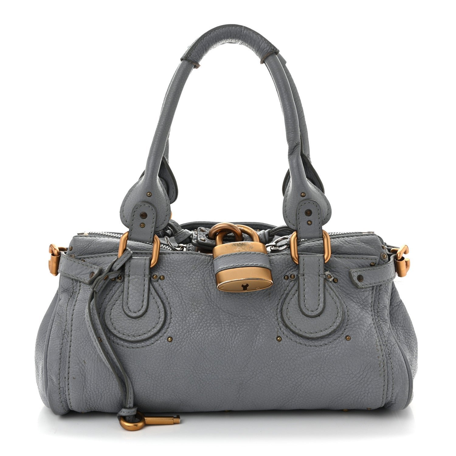 Chloe Calfskin Medium Paddington Satchel Blue