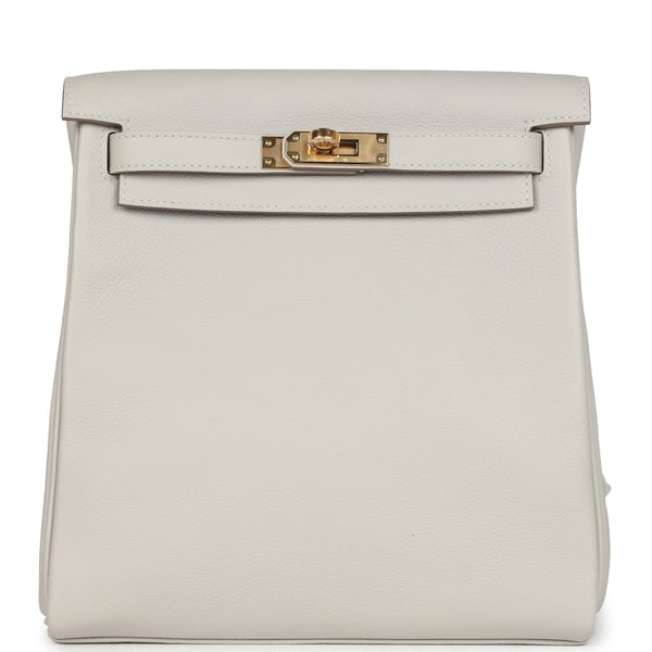 Hermes Hermes Kelly Ado II Backpack Gris Perle Evercolor Gold Hardware