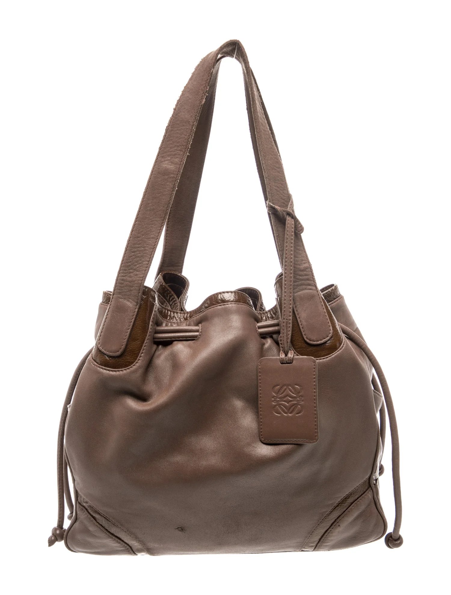 Leather Shoulder Bag Large Vintage