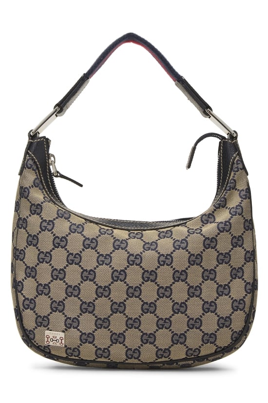 Navy Original GG Canvas Pop Hobo