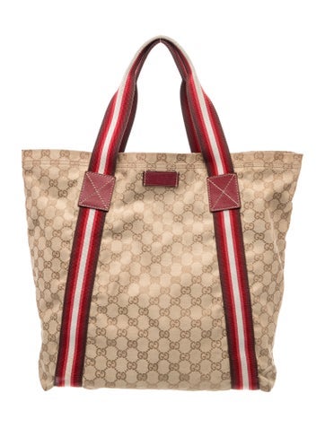 GG Canvas GG Canvas Sherry Line Tote Bag