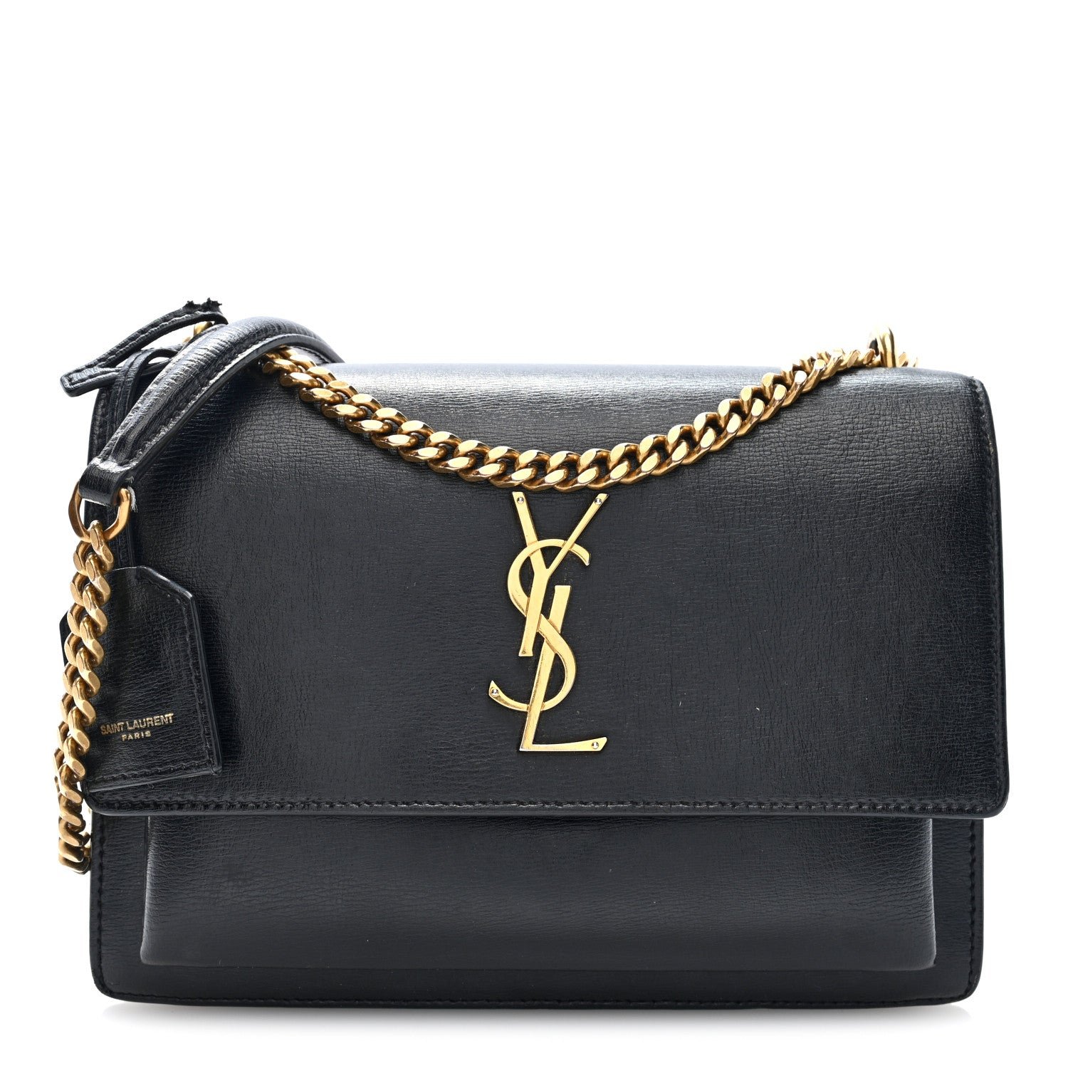 Saint Laurent Calfskin Medium Monogram Sunset Black