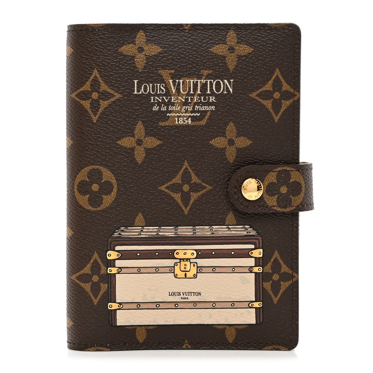 Louis Vuitton Monogram Trunks and Locks Small Ring Agenda Cover