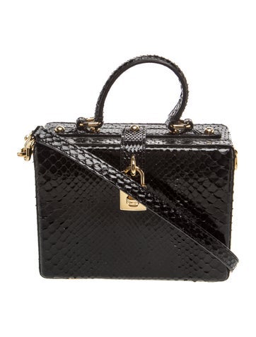 Dolce & Gabbana Embossed Leather Pocket Watch Box Bag