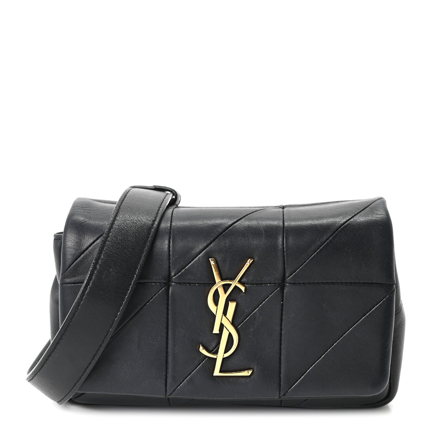 Saint Laurent Lambskin Monogram Jamie Belt Bag Black