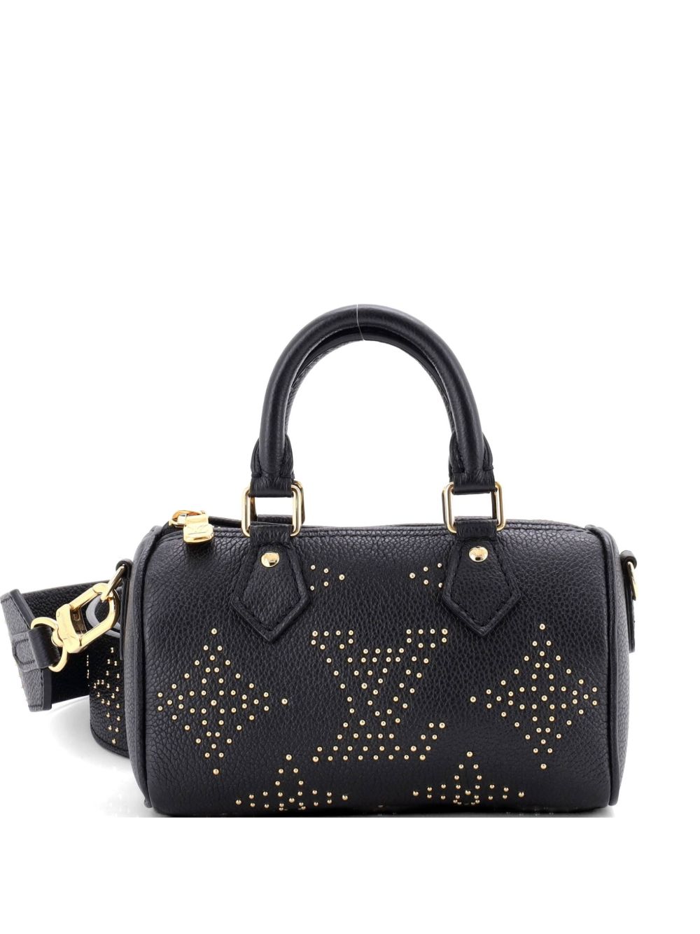Speedy Bandouliere NM Bag Studded Leather Nano travel bag