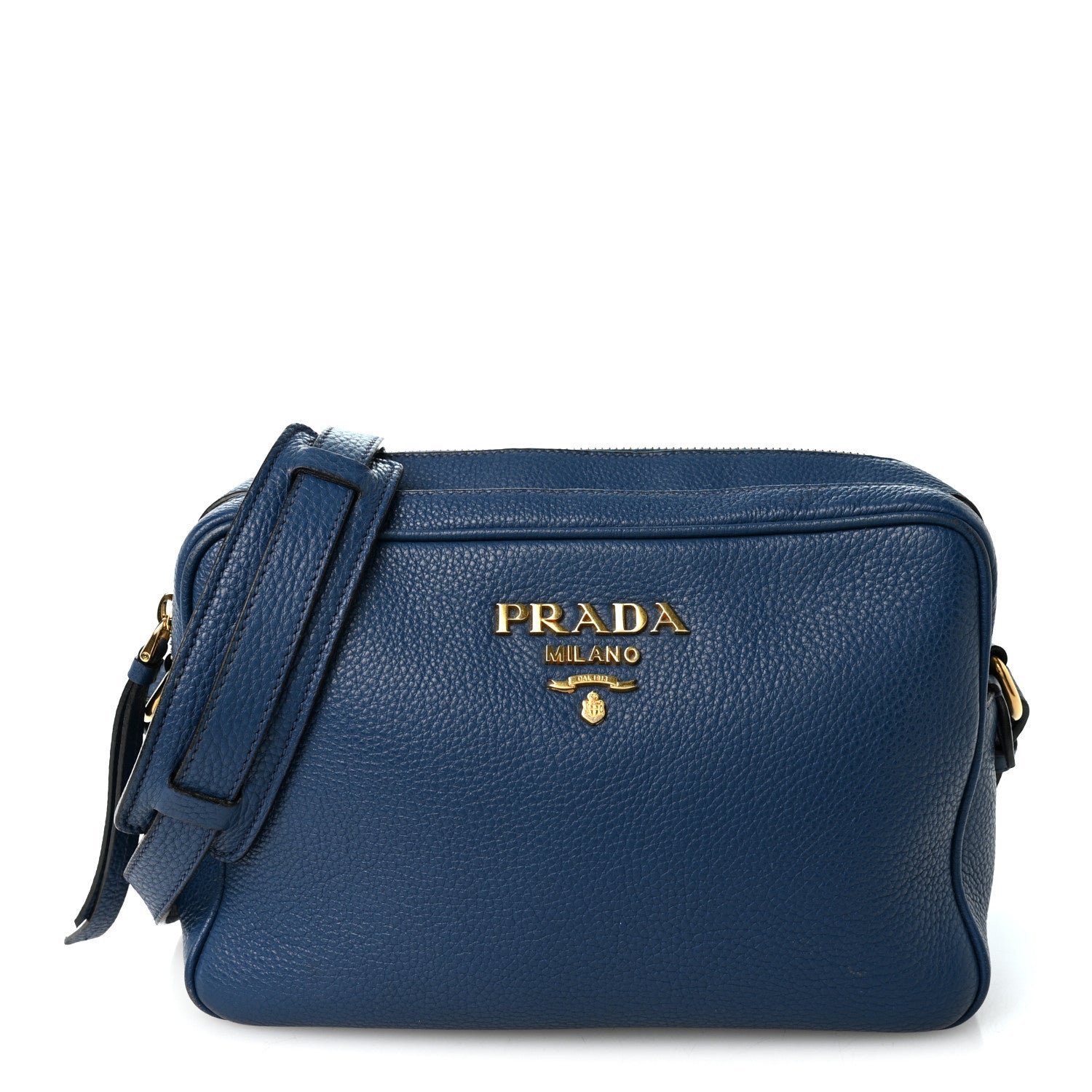 Prada Vitello Phenix Camera Bag Bluette