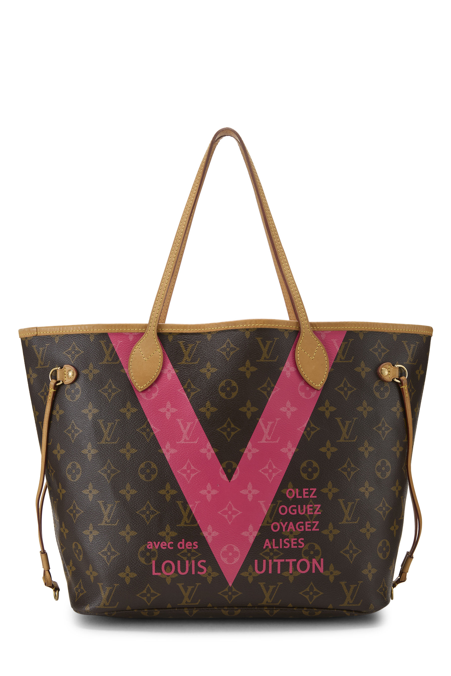 Louis Vuitton Pink Monogram V Neverfull MM