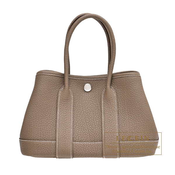 Hermes Neo Garden bag 23 Etoupe grey Negonda leather Silver hardware