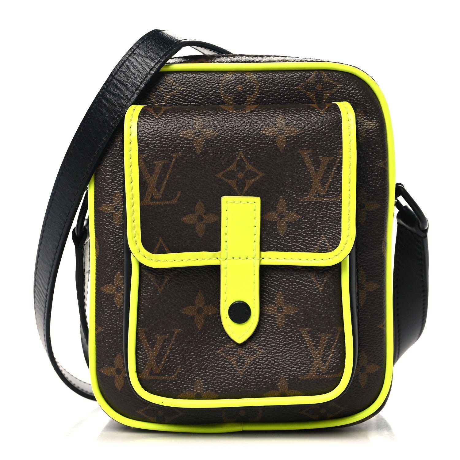 Louis Vuitton Monogram Macassar Christopher Wearable Wallet Fluorescent Yellow