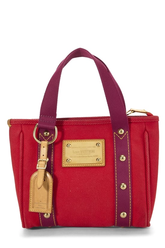 Louis Vuitton Red Canvas Antigua Cabas PM