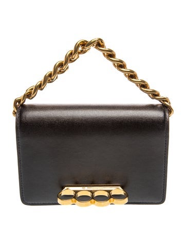 Alexander McQueen Leather Four Ring Handle Bag