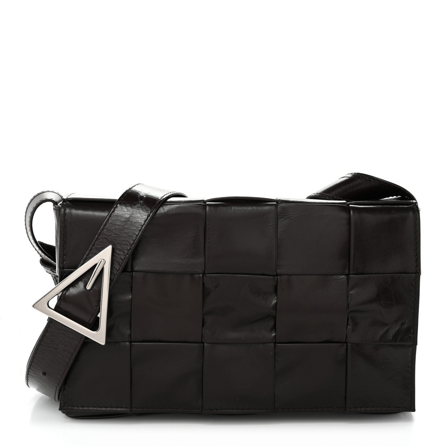 Bottega Veneta Paper Calfskin Maxi Intreccio Cassette Crossbody Bag Fondant