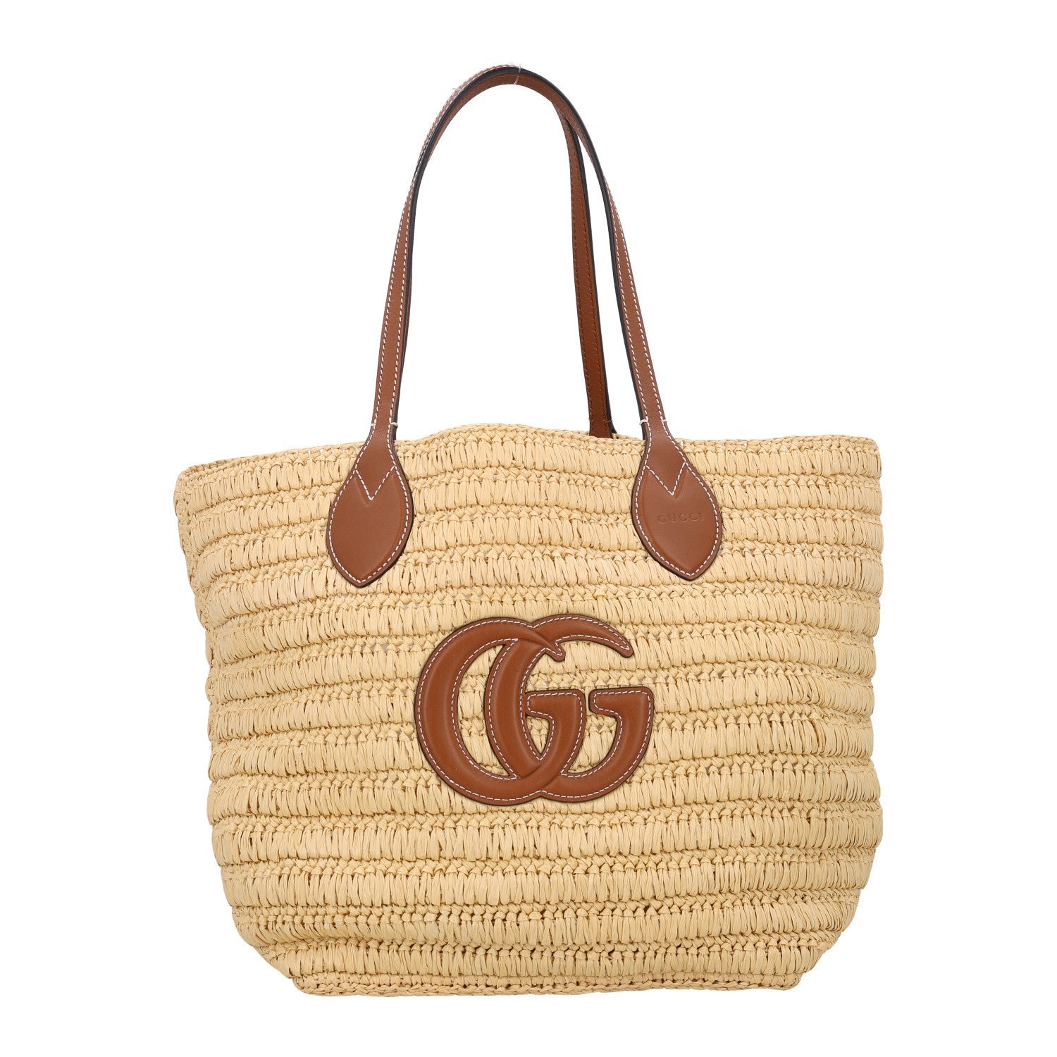 Gucci Raffia GG Tote Bag  Brown