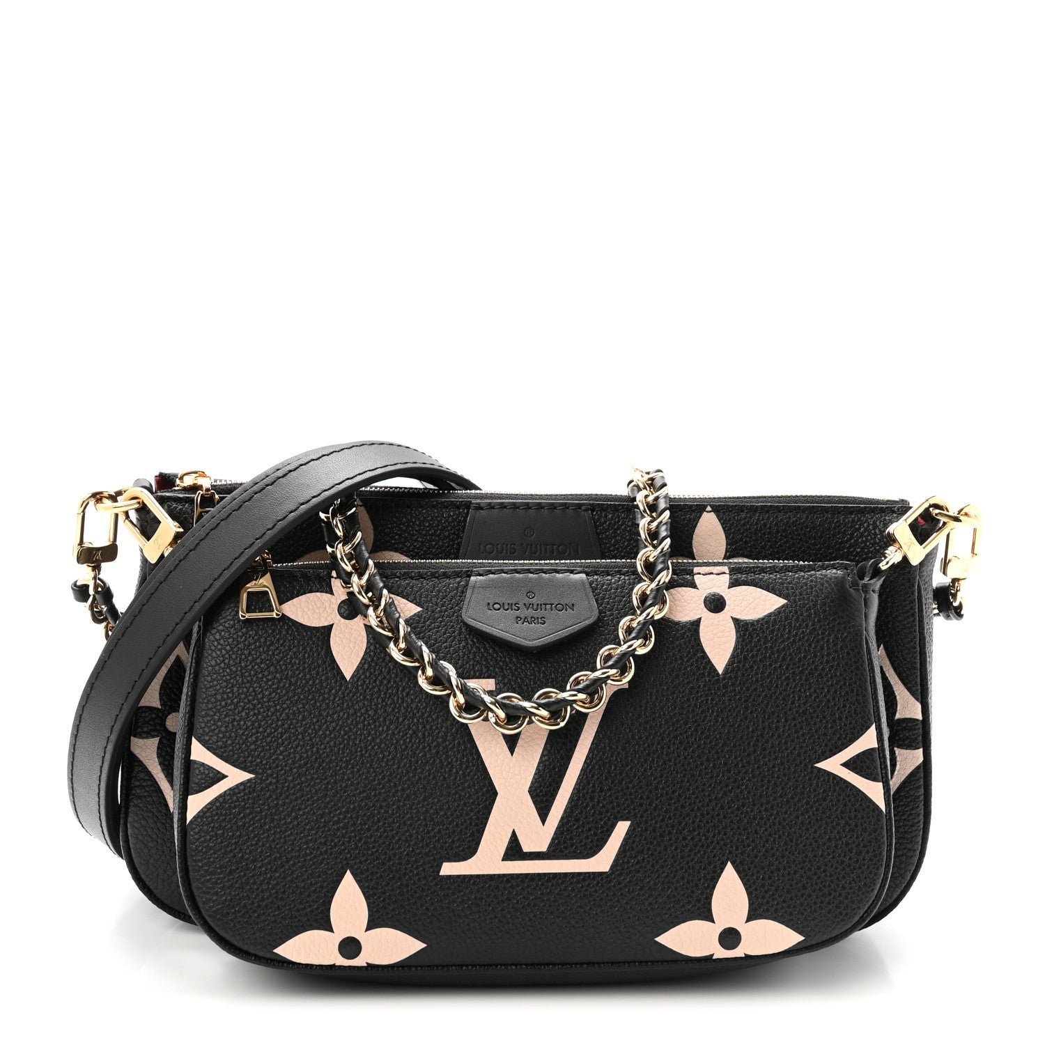 Louis Vuitton Empreinte Monogram Giant Multi Pochette Accessories Black Beige
