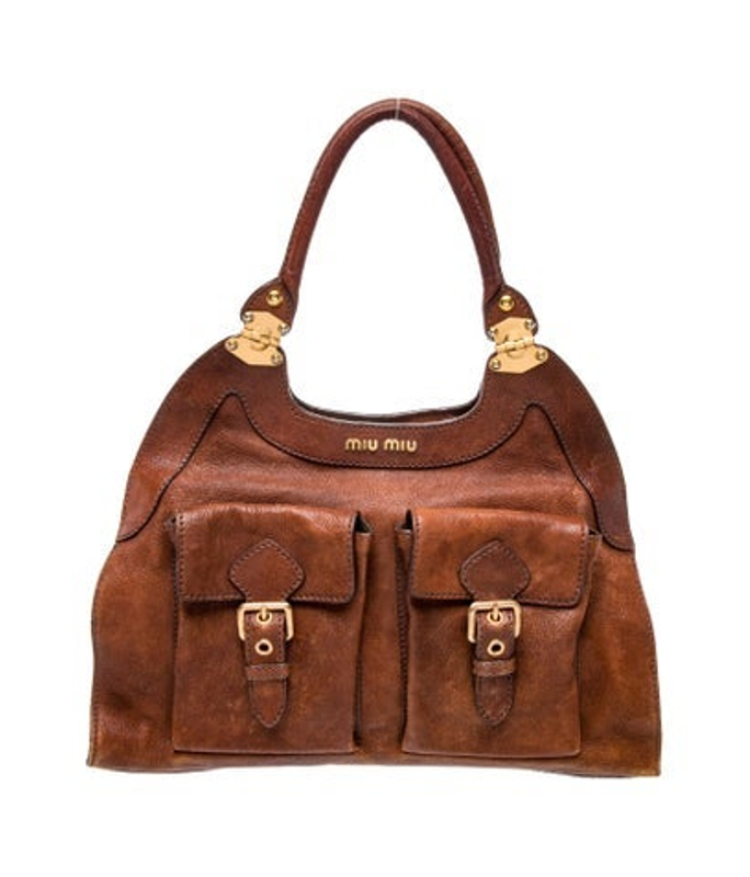 Miu Miu Miu Leather Top Handle Bag