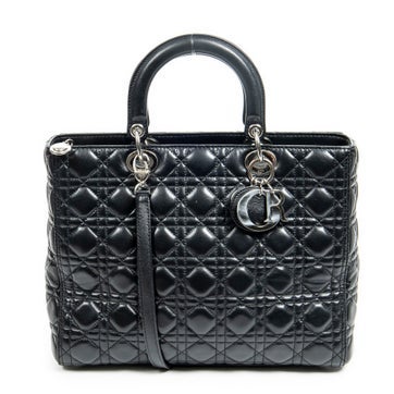 Leather Large Lady Dior Zip