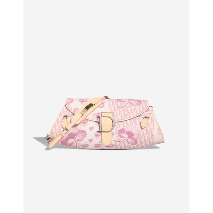 Dior 
		Cherry Blossom Shoulder Bag Canvas White / Pink    