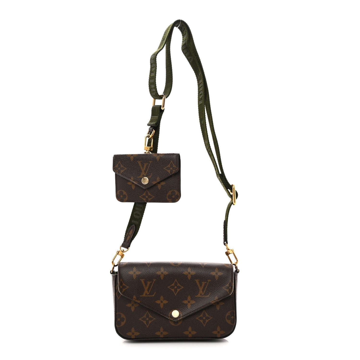 Louis Vuitton Monogram Felicie Strap & Go Kaki