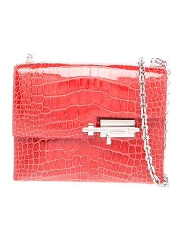 Hermes Shiny Alligator Verrou Chaîne Mini Bag