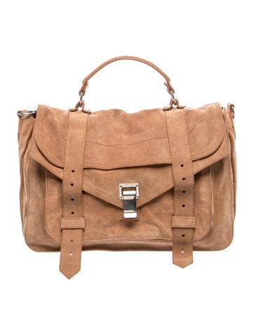 Suede Top Handle Bag
