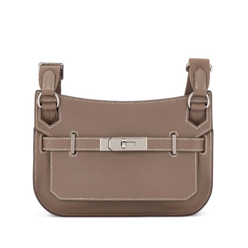 Hermes Etoupe Evercolor Mini Jypsiere Palladium Hardware, 2023