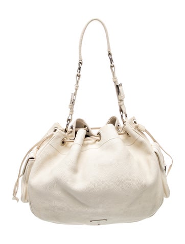 Enameled Metal Triangle Bucket Bag