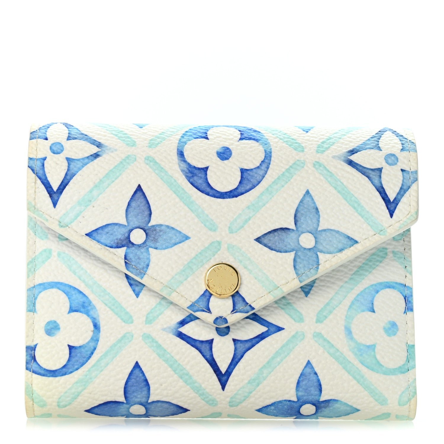 Louis Vuitton Monogram Giant By The Pool Victorine Wallet Lagoon Blue
