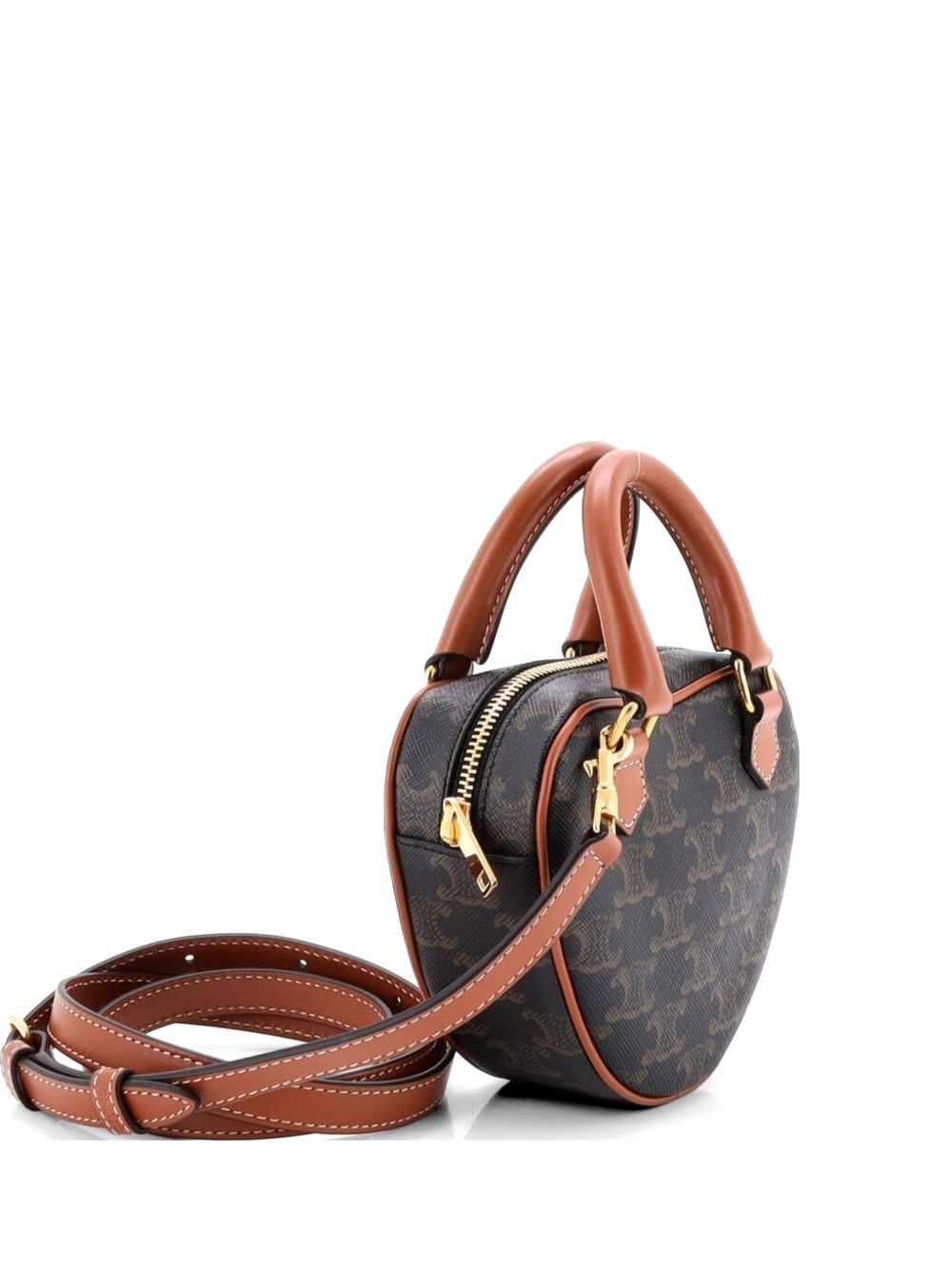 Heart Bag Triomphe Coated Canvas Medium crossbody bag