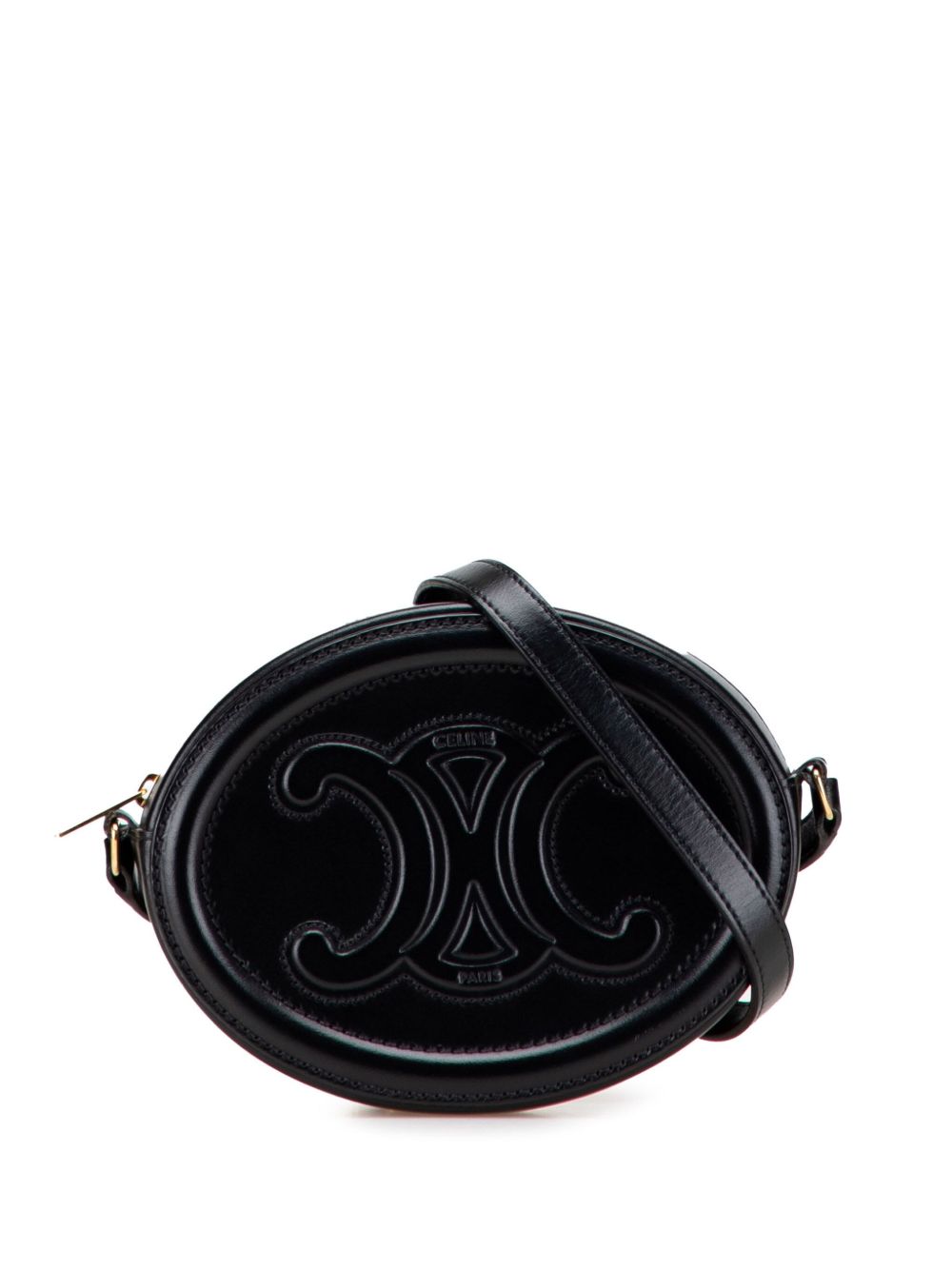 2021 Small Calfskin Cuir Triomphe Oval crossbody bag