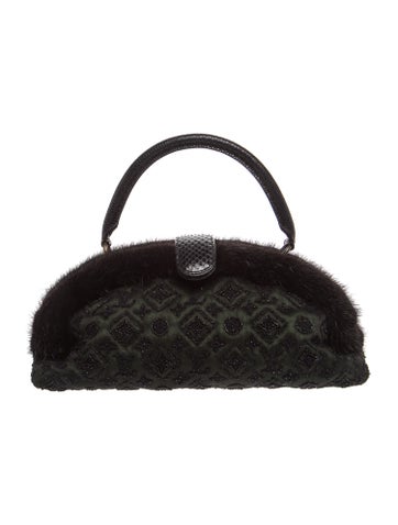 Mousseline Mink Lizard Beaded Demi Lune MM Vintage