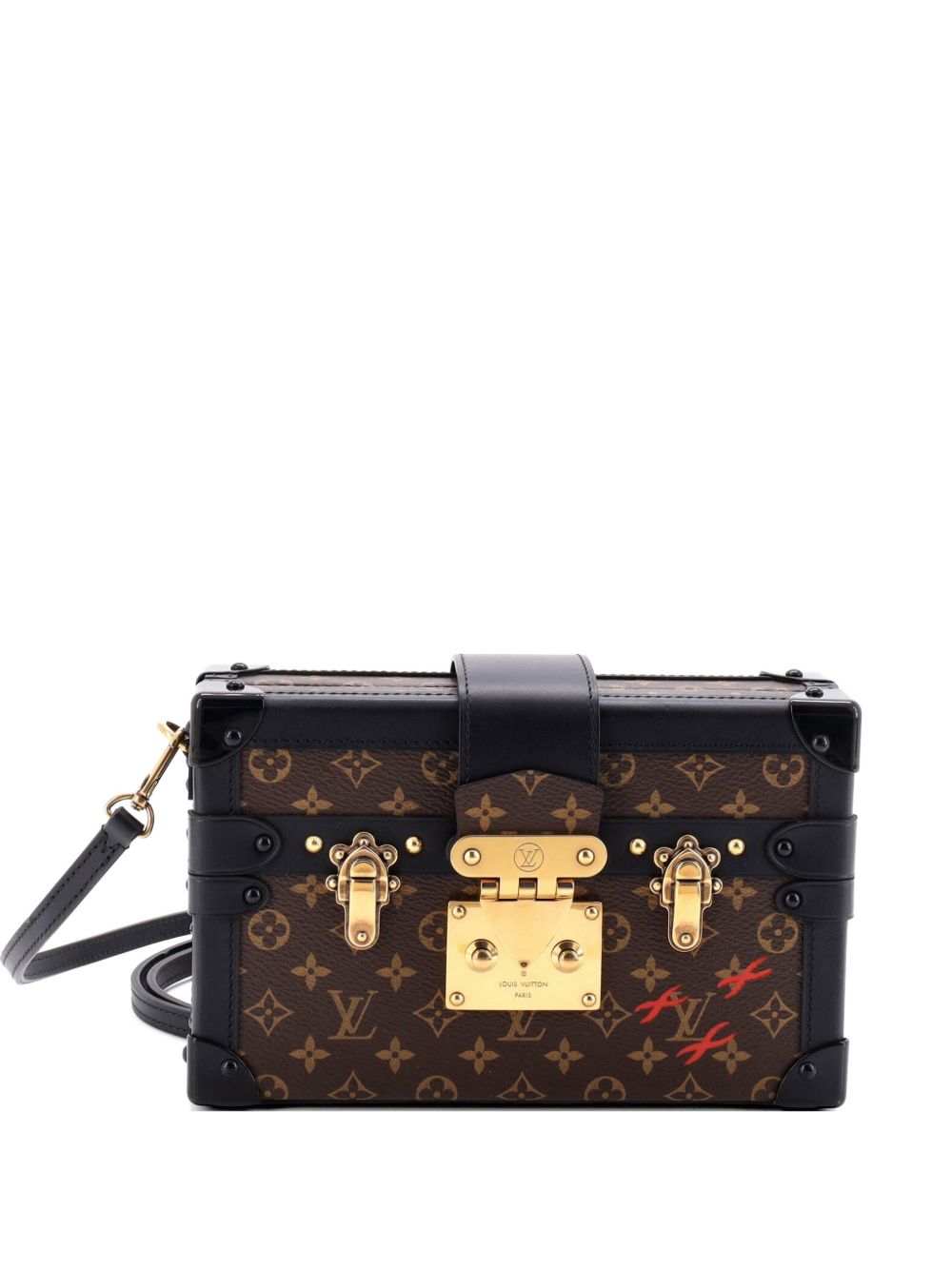 Louis Vuitton Petite Malle Handbag Monogram Canvas clutch bag