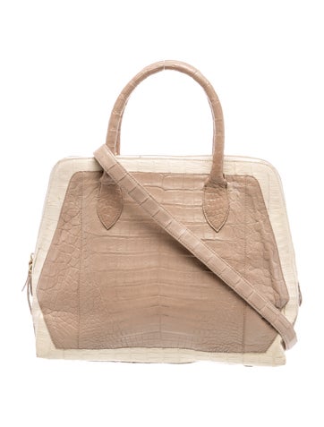 Crocodile Top Handle Bag