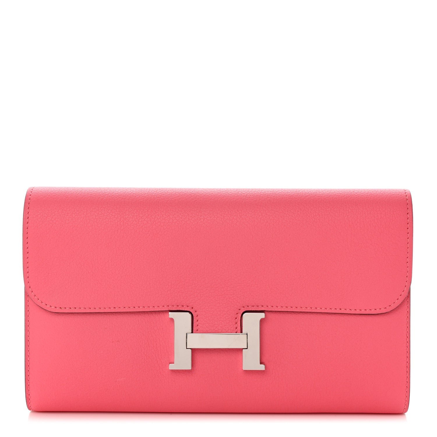 Hermes Evercolor Constance Long Wallet Rose Azalee