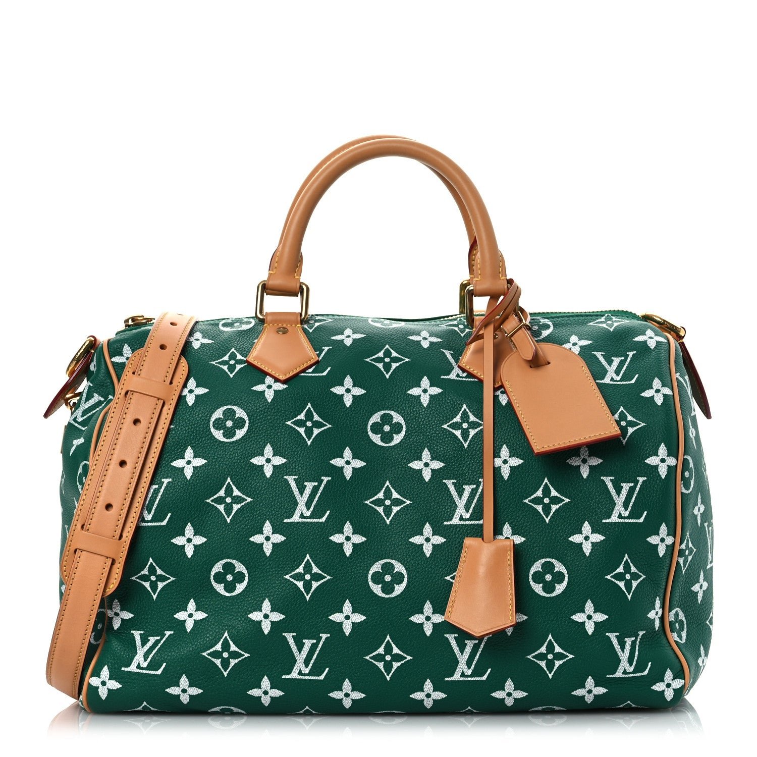 Louis Vuitton Calfskin Monogram Speedy P9 Bandouliere 40 Green