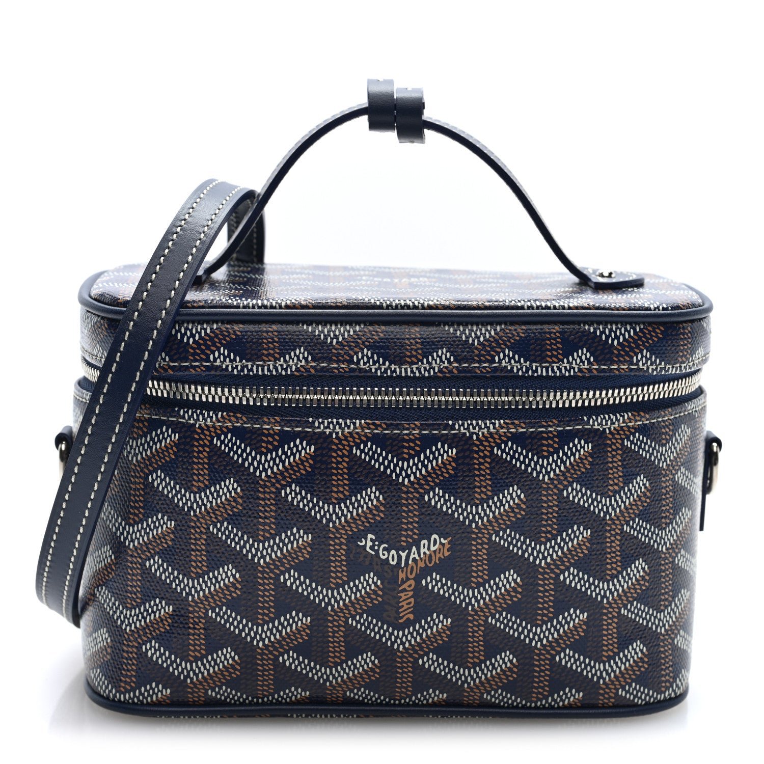 Goyard Goyardine Muse Mini Vanity Case Navy