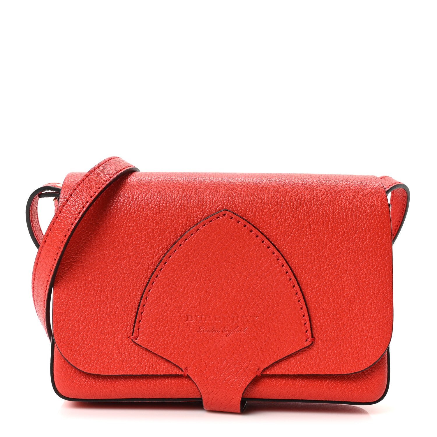 Burberry Goatskin Hampshire Crossbody Bright Red