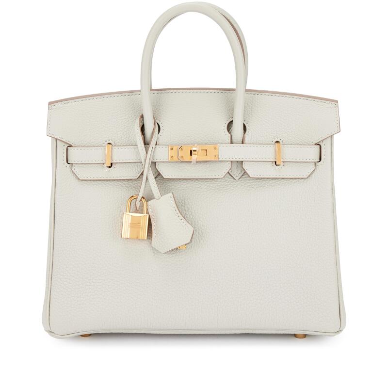Hermes Gris Perle Togo Birkin 25 Gold Hardware, 2022