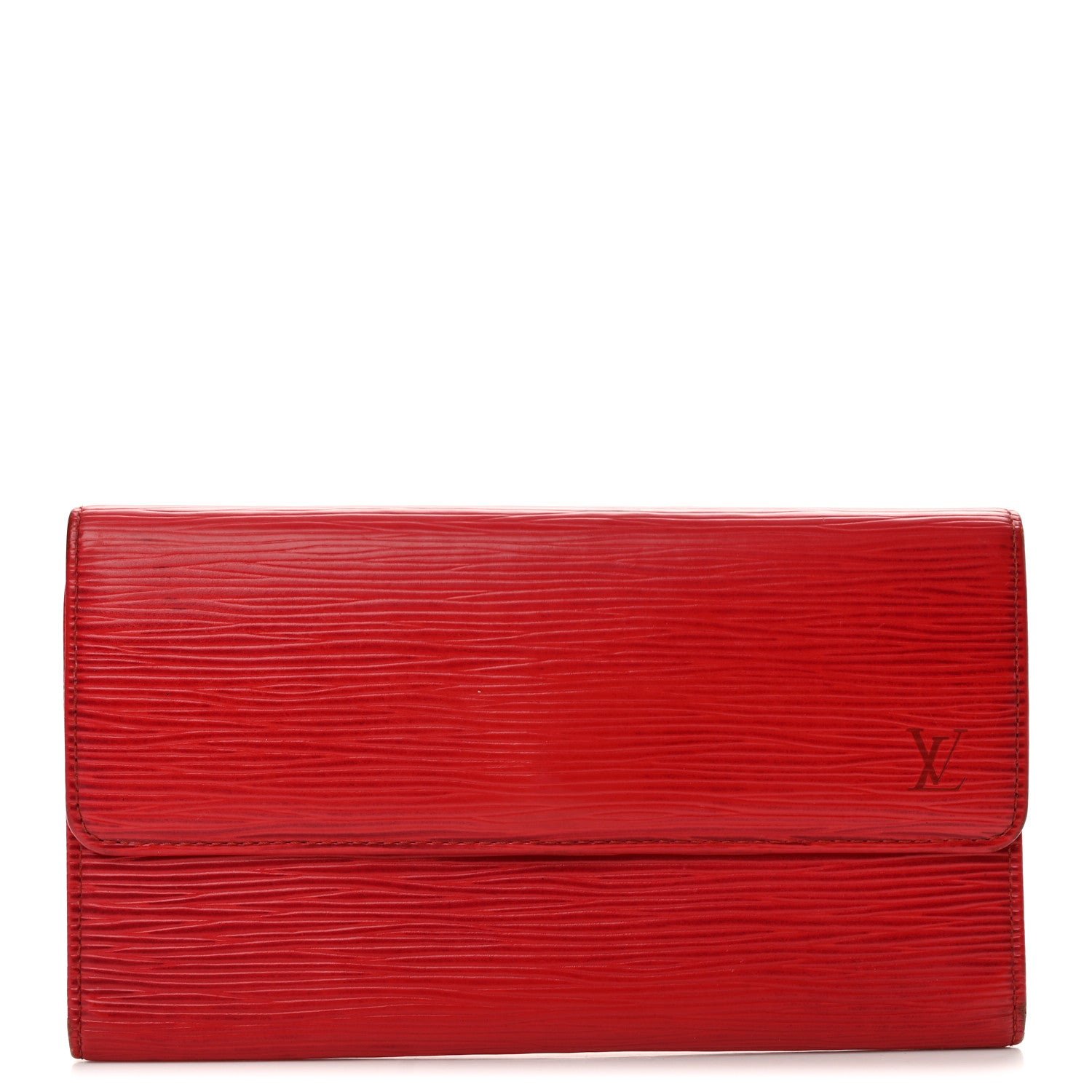 Louis Vuitton Epi Porte Tresor International Wallet Castillan Red