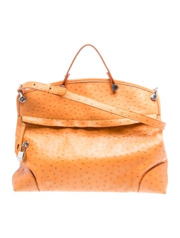 Embossed Leather Top Handle Bag