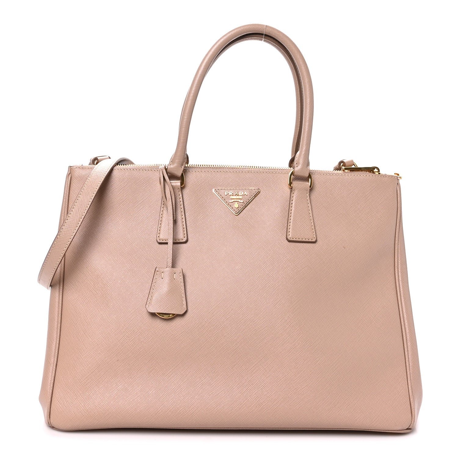 Prada Saffiano Lux Large Galleria Double Zip Tote Cipria