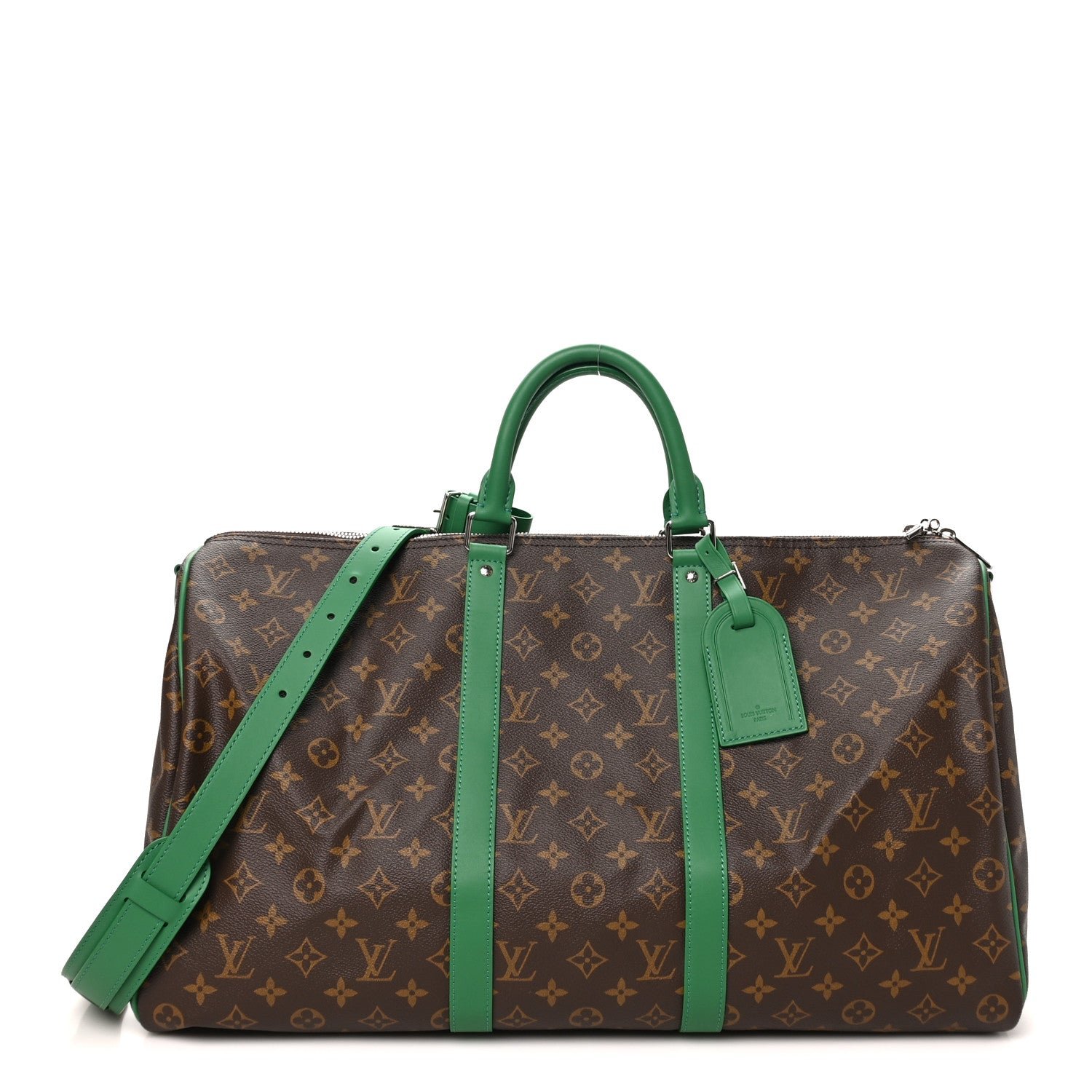 Louis Vuitton Monogram Macassar LV Colormania Keepall Bandouliere 50 Green