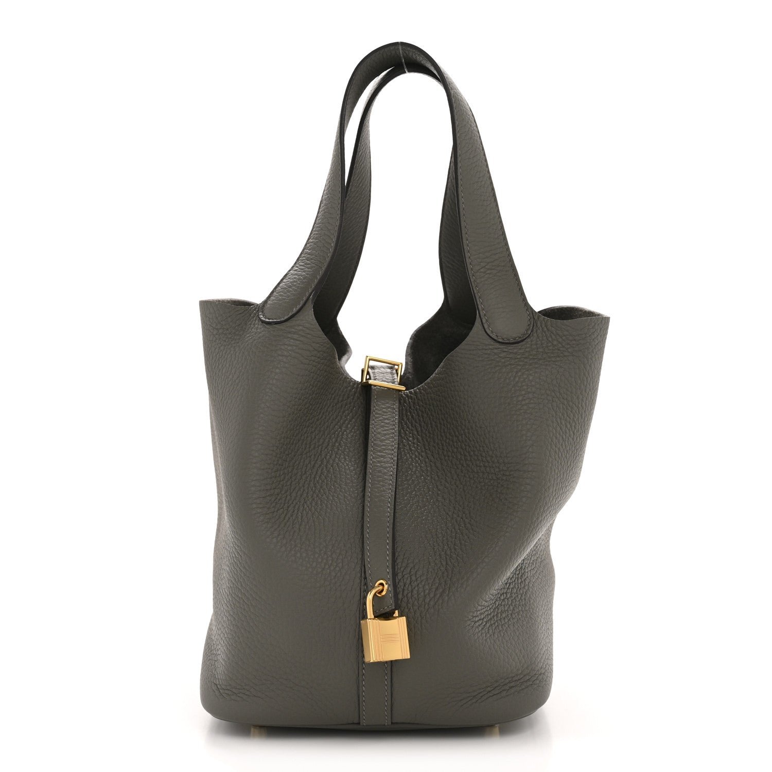 Hermes Taurillon Clemence Picotin Lock 22 MM Etain