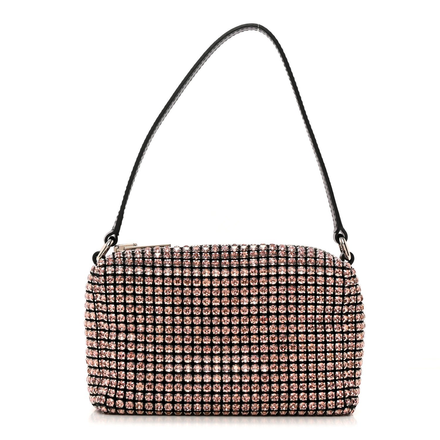 Alexander Wang Mesh Crystal Rhinestone Mini Heiress Pouch Pink