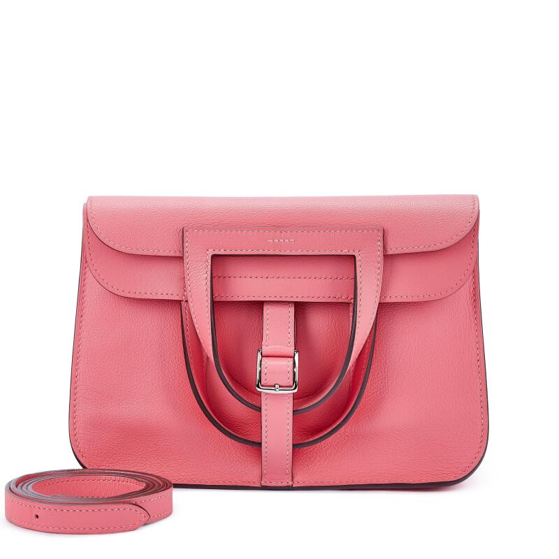 Hermes Rose Azalee Evercolor Halzan 25 Palladium Hardware, 2020