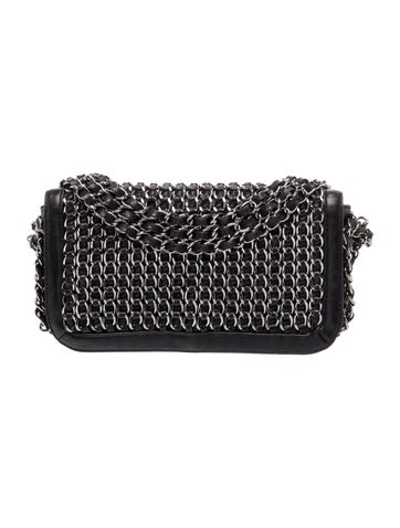Triple Chain Flap Shoulder Bag