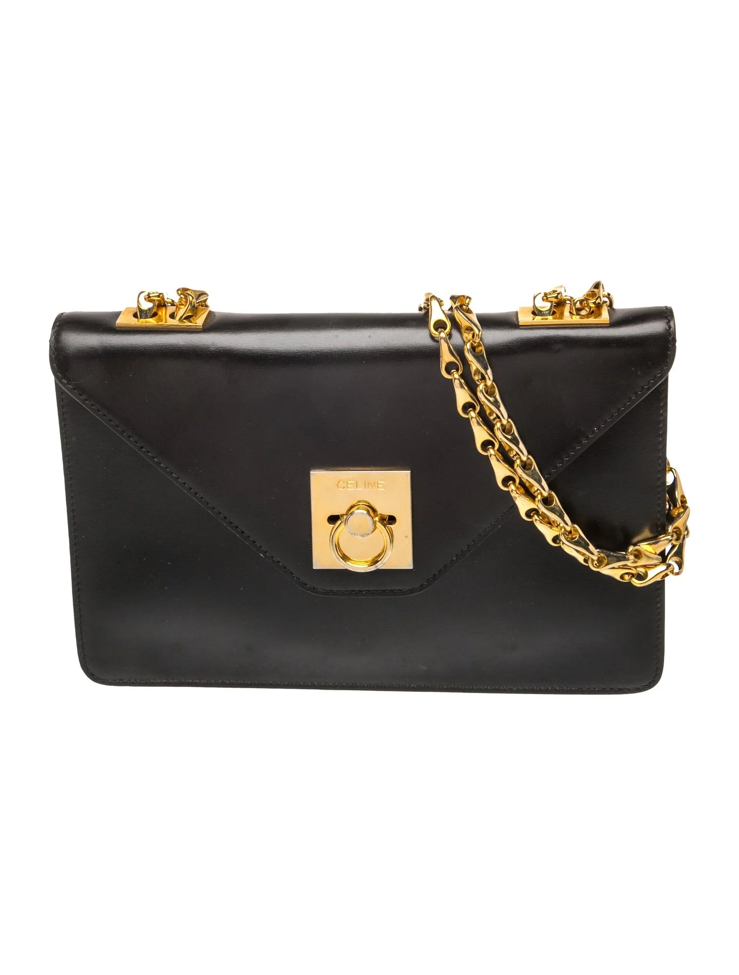Leather Envelope Clutch Vintage
