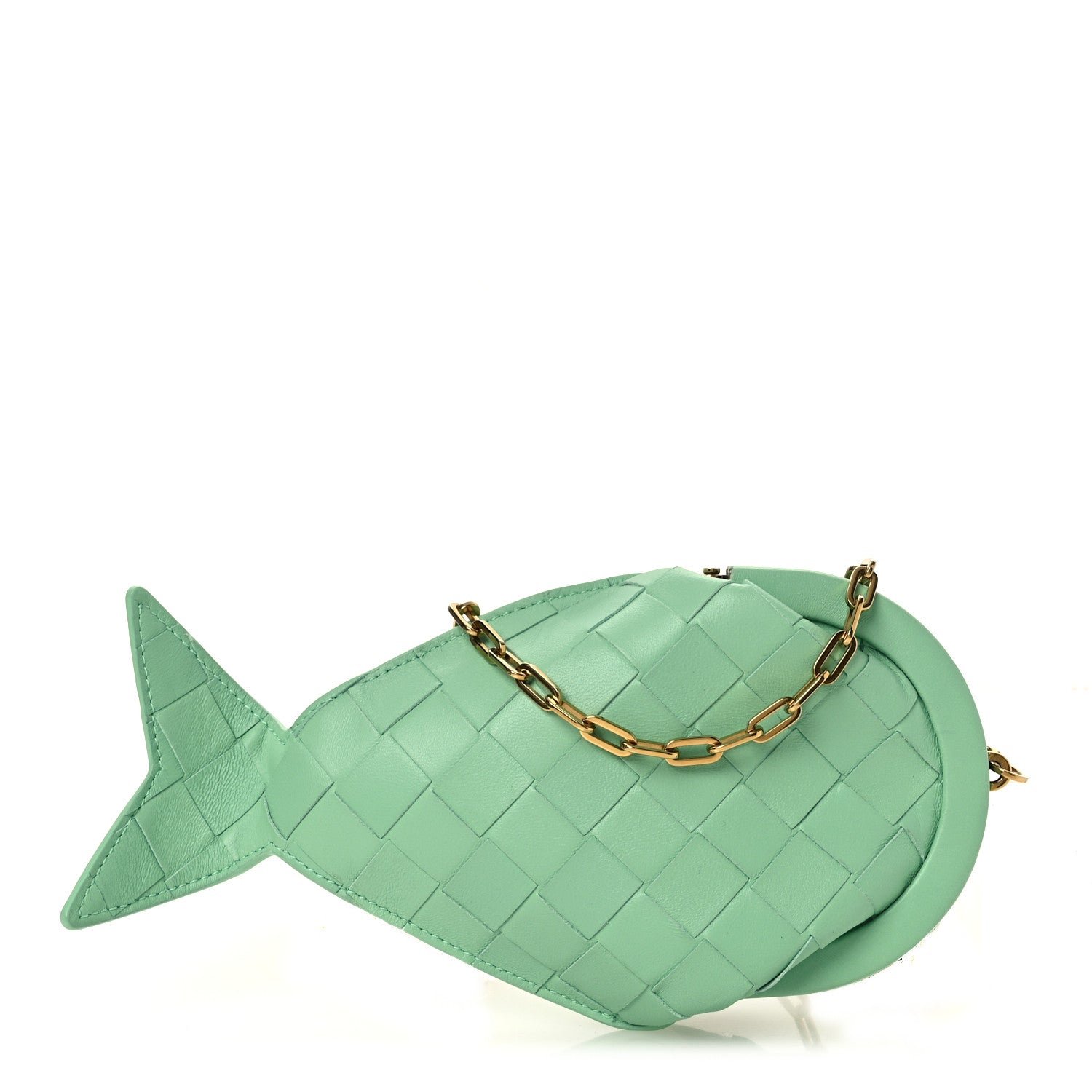 Bottega Veneta Nappa Intrecciato Fish Pouch On Chain Siren