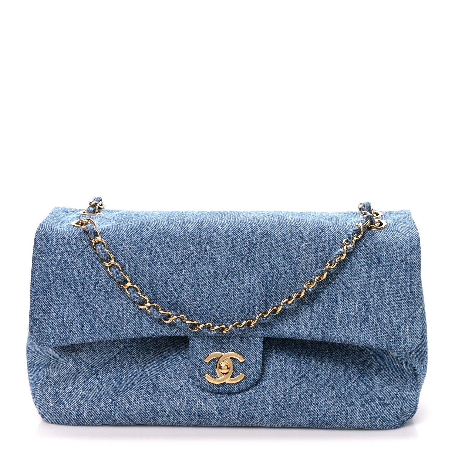 Chanel Denim Small Souplissimo Maxi Flap Blue