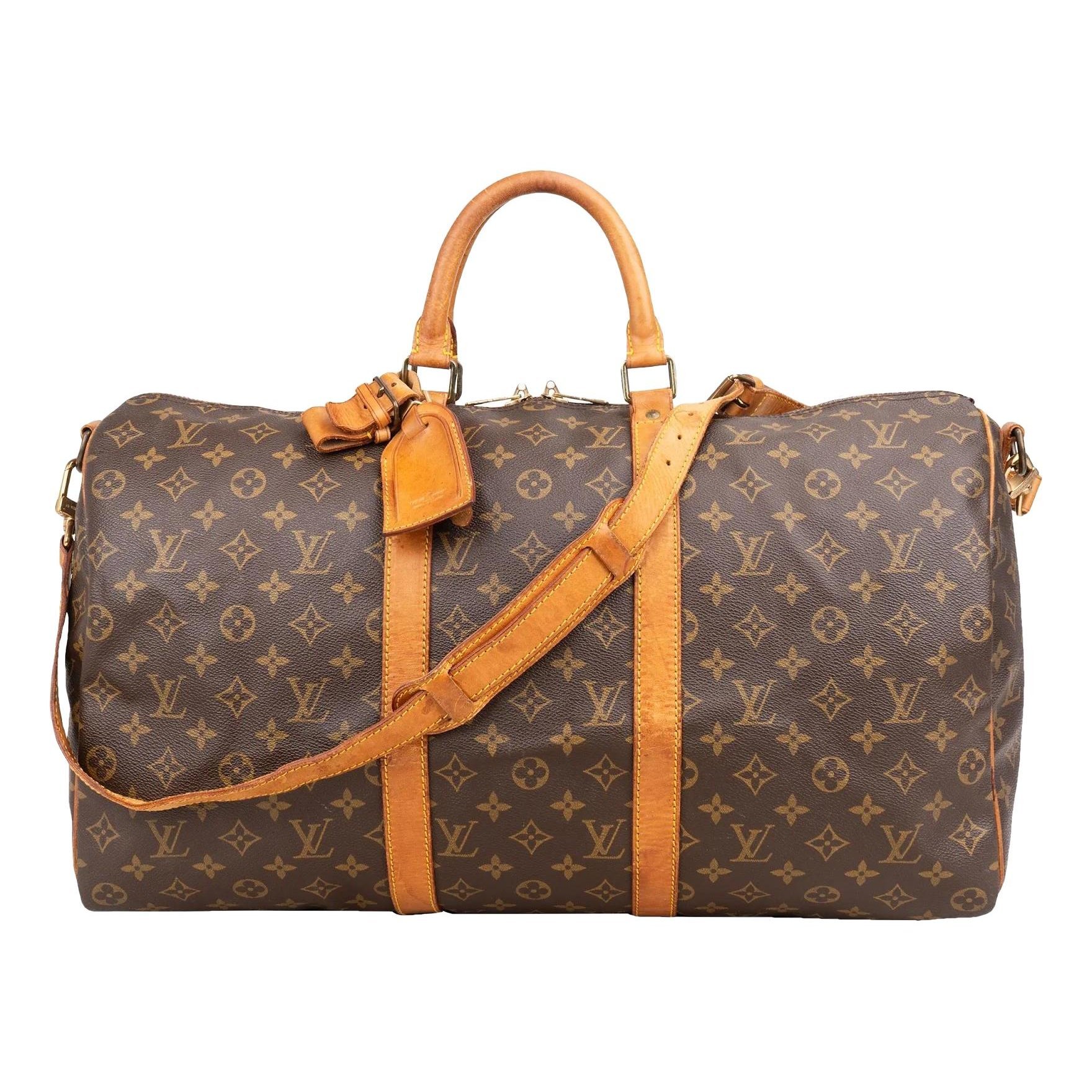 Keepall leather travel bag